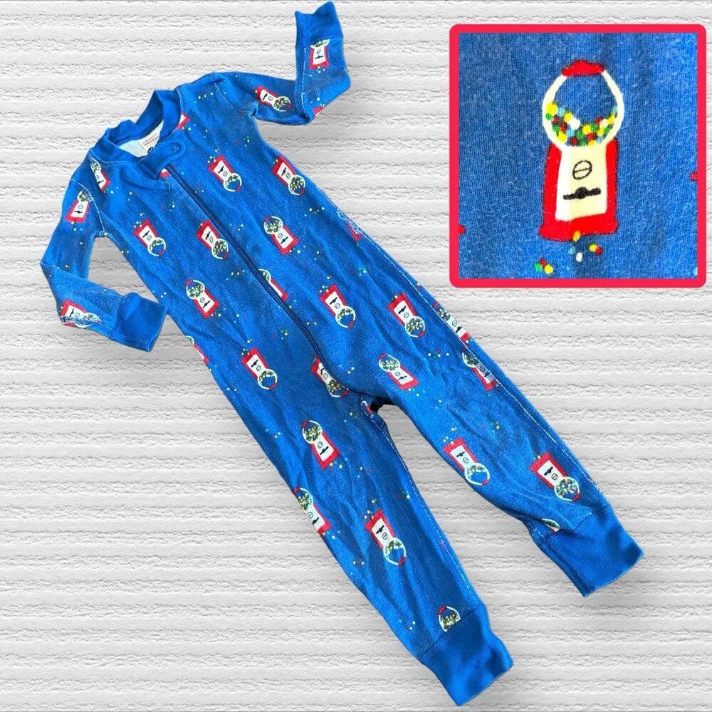 Hanna Andersson 2t Gum Ball Zipper Pajamas